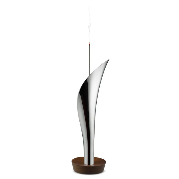 Alessi — Lily MW71 | Bruciaincenso Wanders acciaio e legno — Alessi