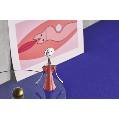 Alessi - Tire-bouchon en résine « Alessandro M » rose