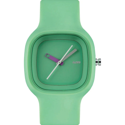 Alessi — Kaj AL10024 | Orologio da polso in poliuretano verde menta