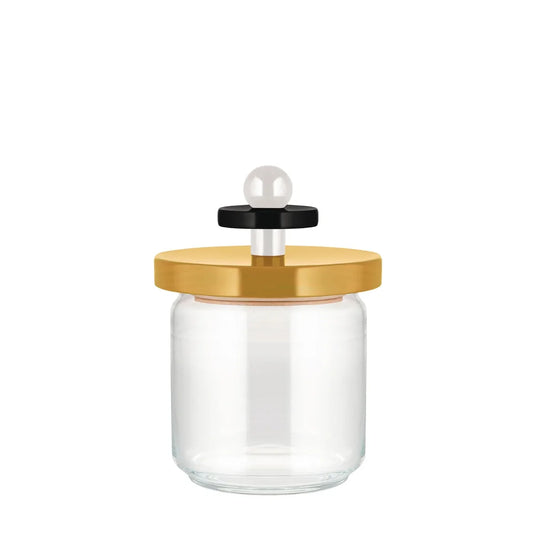 Alessi — ES16/75 ES16/75 1 | Barattolo ermetico Sottsass in vetro e fa