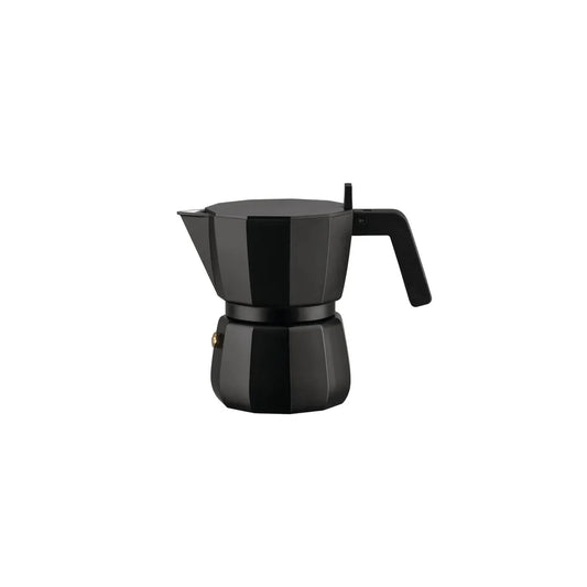Alessi — DC06/3 B | Moka in alluminio nero Chipperfield