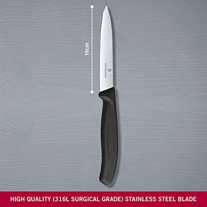 Victorinox 6.7703 Coltello per verdura Swiss Classic 10 cm, Nero