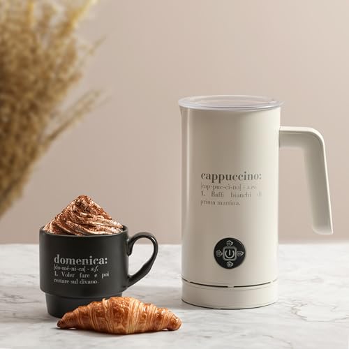 Cappuccinatore in acciaio inox, monta e scalda, 500W, avorio, Victionary