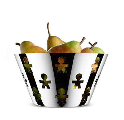 Alessi - "Girotondo" Fruit Bowl with Perforated Edge in Colored Steel