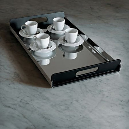 Alessi - Rectangular Tray "Vassily" in Black Stainless Steel