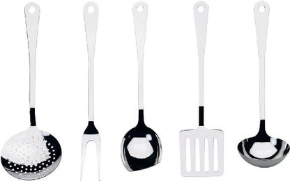 Alessi - Servizio di Posate da Cucina, Cucchiaio, Forchettone, Mestolo, Paletta, Schiumaiola