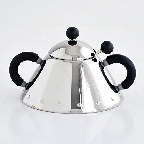 Alessi - Sugar Bowl with Spoon in Stainless Steel