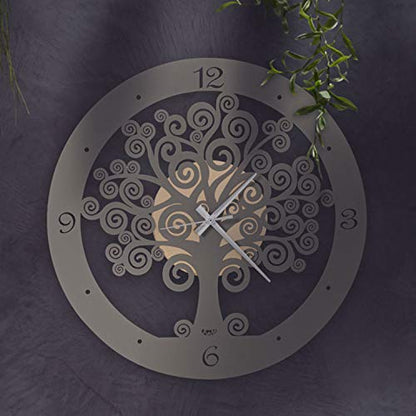 Arts &amp; Crafts - "Tree of Life" Wall Clock 55cm