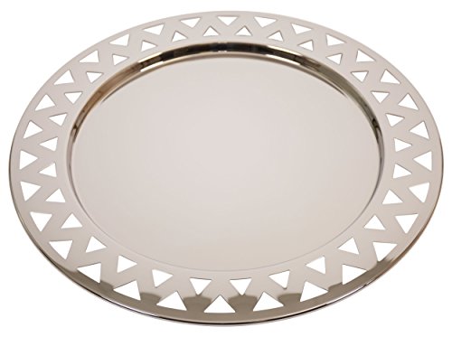 Alessi - Round Tray with Perforated Edge "Girotondo" in Stainless Steel