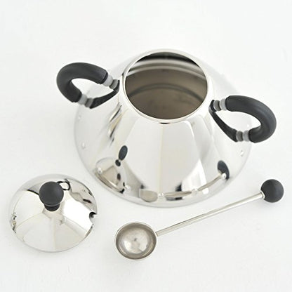 Alessi - Sugar Bowl with Spoon in Stainless Steel