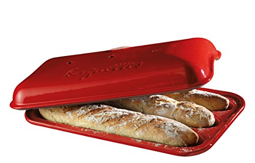 Emile Henry - Stampo Baguettes in Ceramica Rosso