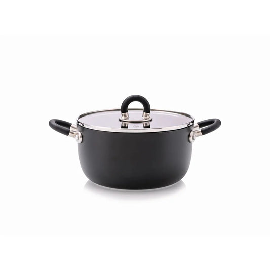 Alessi — STEN ABGMP3625B | Casseruola in alluminio antiaderente Iacche