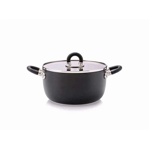 Alessi — STEN ABGMP3625B | Casseruola in alluminio antiaderente Iacche — Alessi