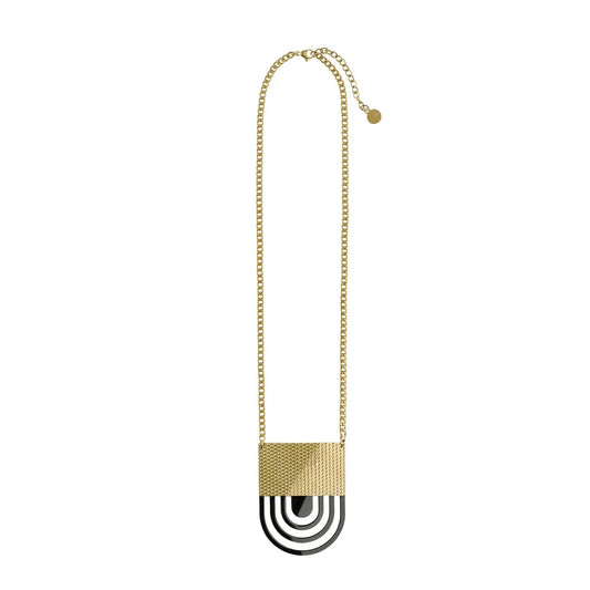 Alessi — Fresia ESA01 2 | Collana in acciaio PVD oro e nero
