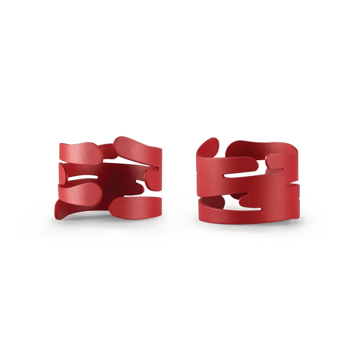 Alessi — Barkring BM17S2 R | Set 2 portatovagliolo acciaio rosso
