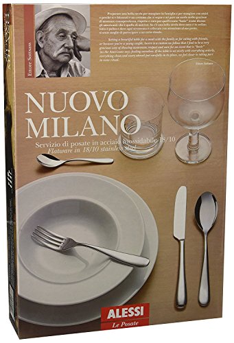 Alessi - Servizio Completo di Posate 24 Pezzi "Nuovo Milano" in Acciaio Inox