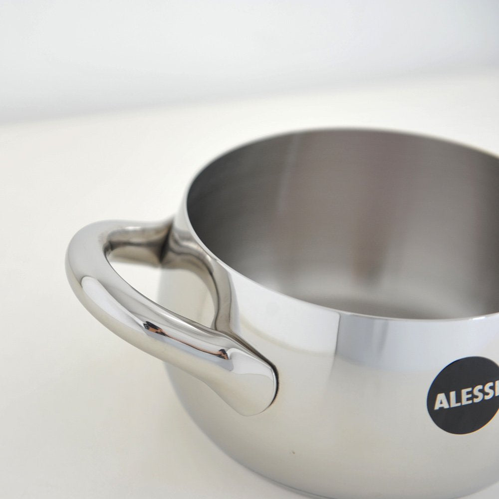 Alessi - "Mami" Two-Handled Saucepan in Stainless Steel