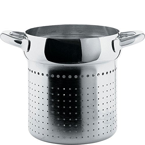 Alessi - Perforated Pasta Basket "Mami" in Stainless Steel