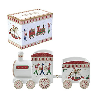 Easy Life - Small Decorative Train 25.5 x 8 x 12.5 cm in Porcelain, Polar Express