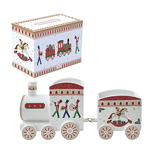 Easy Life - Piccolo Treno Decorativo 25,5 x 8 x 12,5 cm in Porcellana, Polar Express