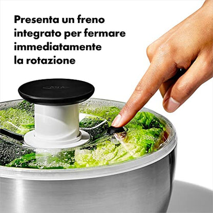 OXO - Centrifuga per Insalata in Acciaio Inox