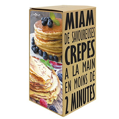 Cookut - Shaker Bicchiere per Crepes e Pancakes con Ricetta Stampata