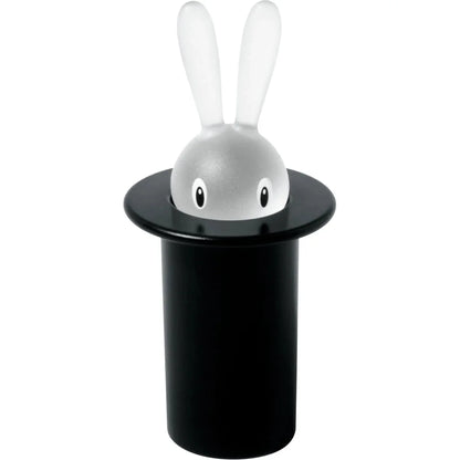 Alessi — Magic Bunny ASG16 B | Portastuzzicadenti in resina nero