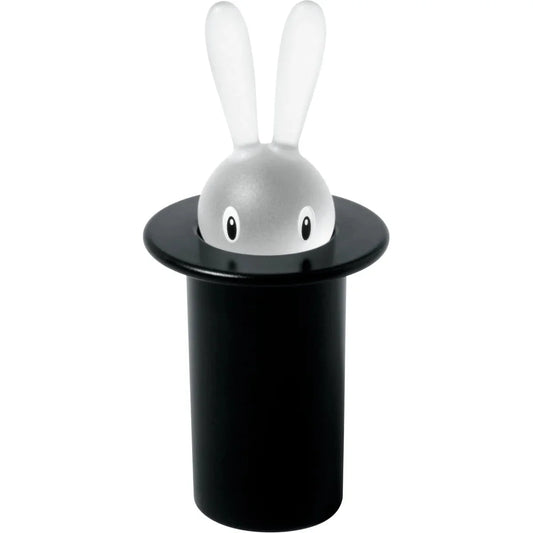 Alessi — Magic Bunny ASG16 B | Portastuzzicadenti in resina nero