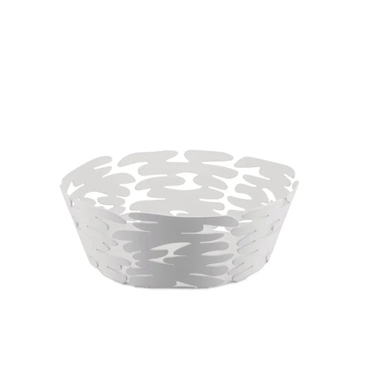 Alessi — Barket BM10/21 W | Cestino rotondo in acciaio bianco
