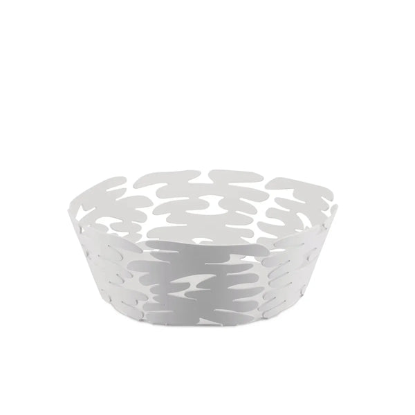 Alessi — Barket BM10/21 W | Cestino rotondo in acciaio bianco — Alessi