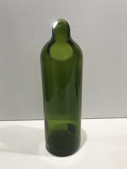 Decorative vase, bottle green colour, 26 cm