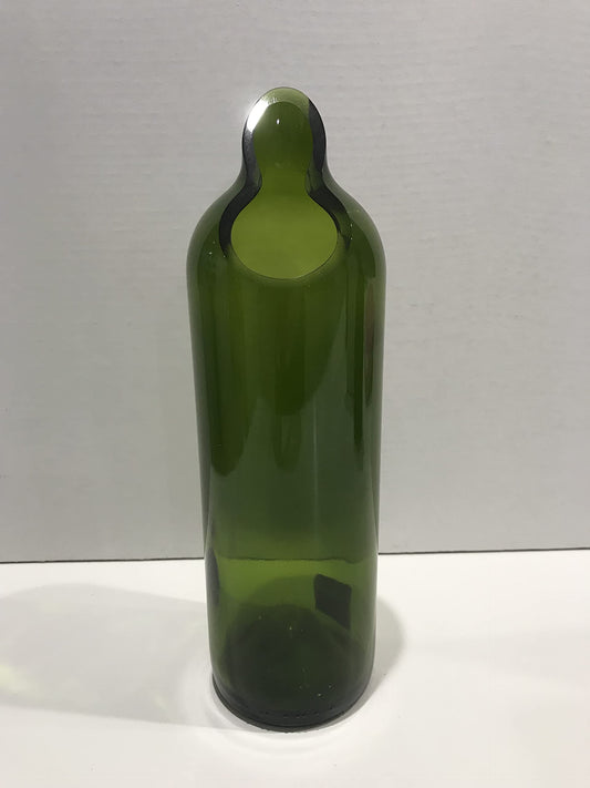 Decorative vase, bottle green colour, 26 cm