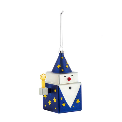 Alessi - Decorazione Natalizia "Cubomago" in Vetro Soffiato Decorato a Mano