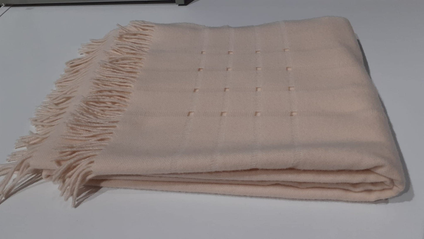 Cecchi e Cecchi - Pure Virgin Wool Plaid Cream 135x180