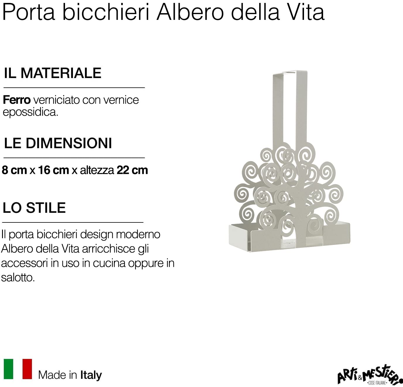 Arti & Mestieri - Porta Bicchieri "Albero della Vita"