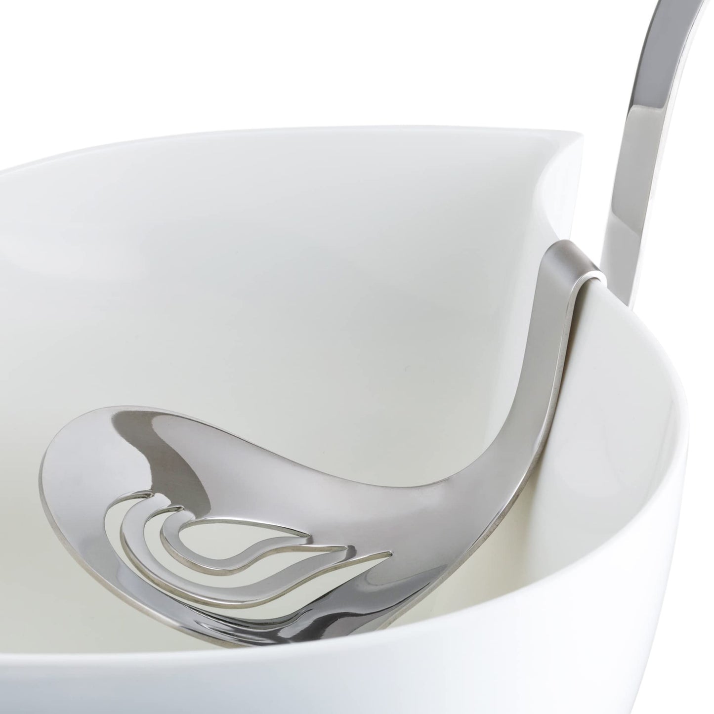 Alessi - Container and Perforated Ladle "Nunziatella" White