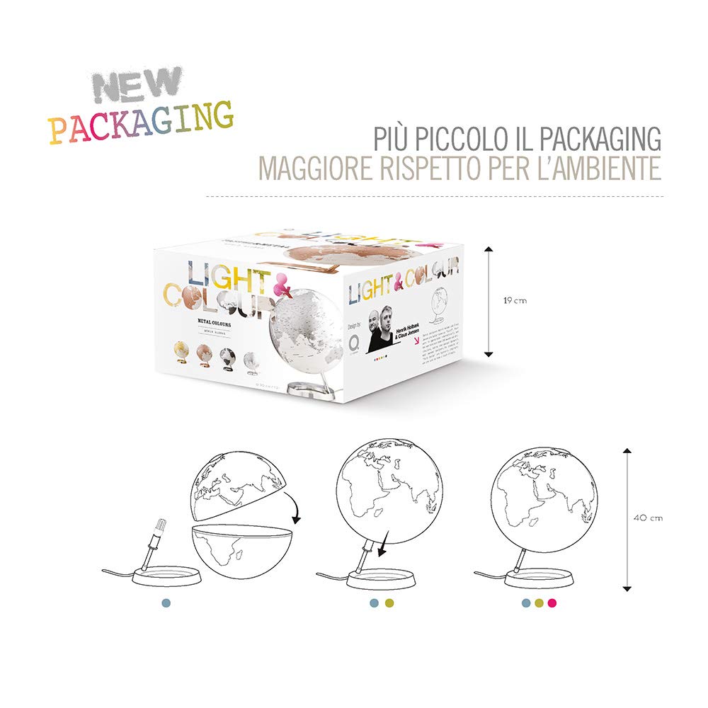 Mappamondo Legno Tecnodidattica - Mappamondo Atmosphere R4, Luminoso, Girevole Affari Tuoi Gioco Da Tavolo