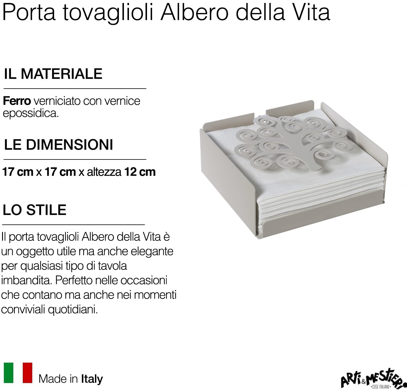 Arti & Mestieri - Porta Tovaglioli "Albero della Vita"