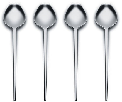 Alessi - Set 4 Posate per Antipasti e Dessert "Human Collection" in Acciaio Inox