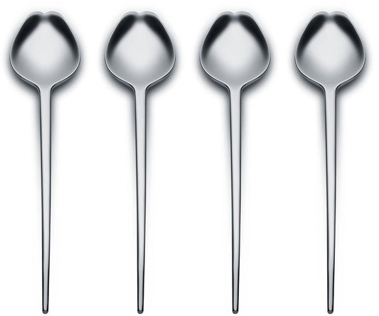 Alessi - Set 4 Posate per Antipasti e Dessert "Human Collection" in Acciaio Inox