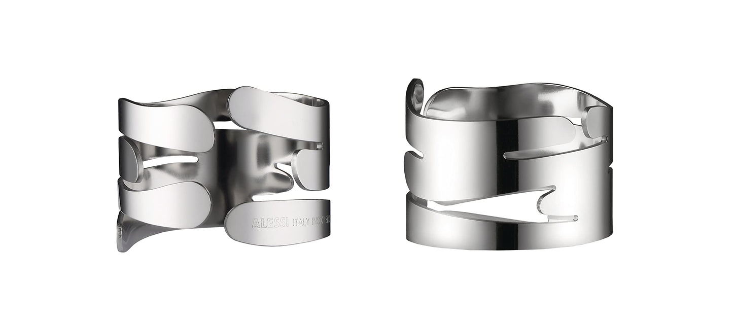 Alessi - Set of 2 Stainless Steel Napkin Rings