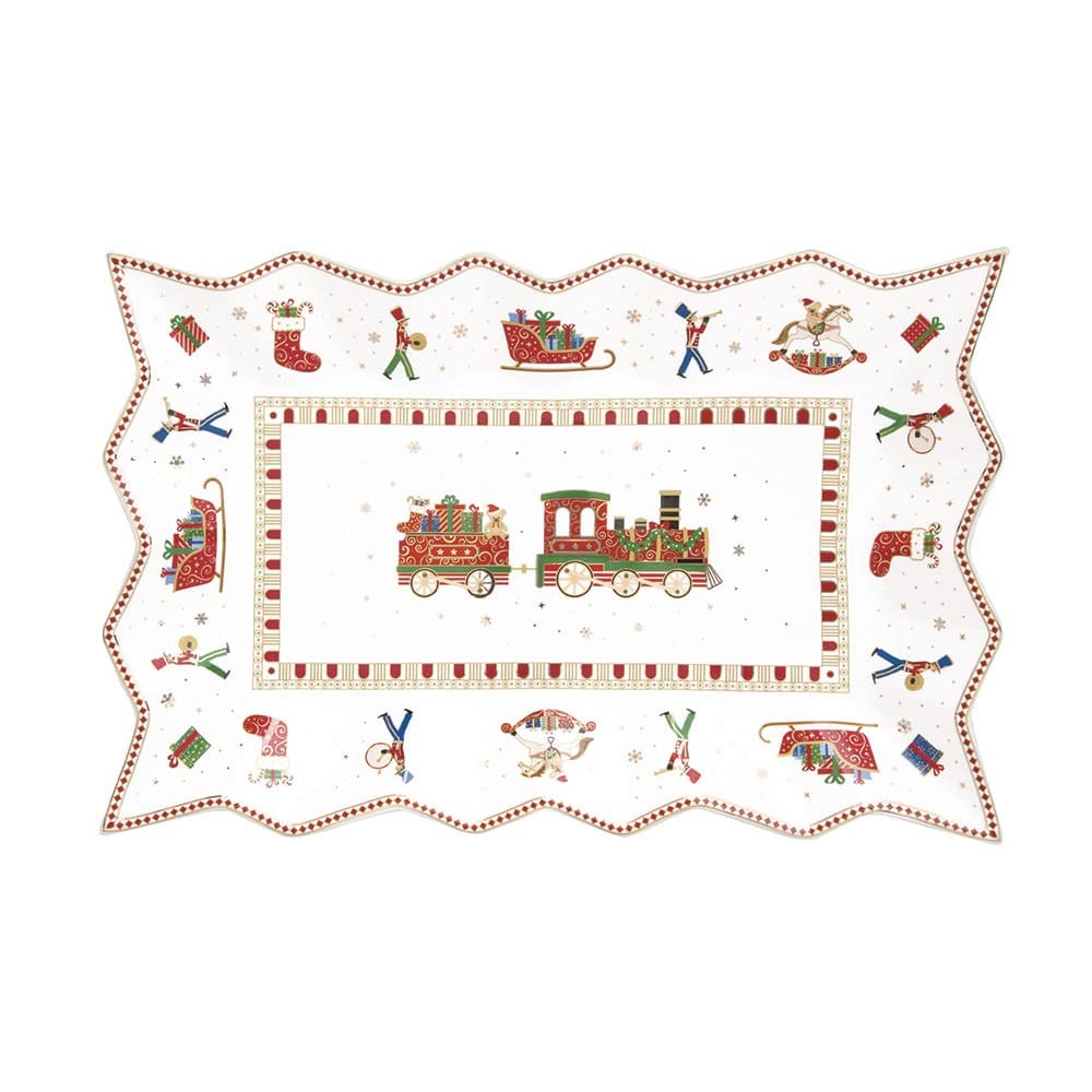 Easy Life - Piatto da Portata “Polar Express” 35x23cm Natale