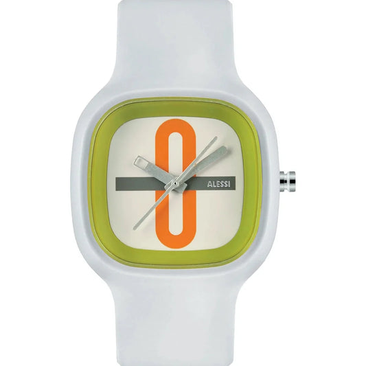 Alessi — Kaj AL10021 | Orologio da polso in poliuretano bianco