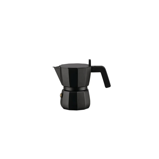 Alessi — DC06/1 B | Moka per 1 tazza in alluminio nero