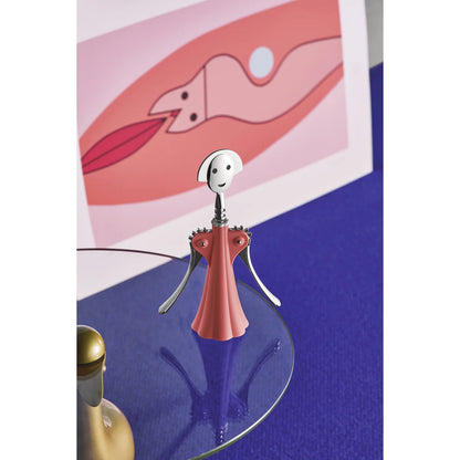 Alessi - Tire-bouchon en résine « Alessandro M » rose