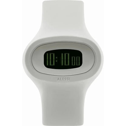 Alessi — Jak AL25003 | Orologio da polso in poliuretano bianco