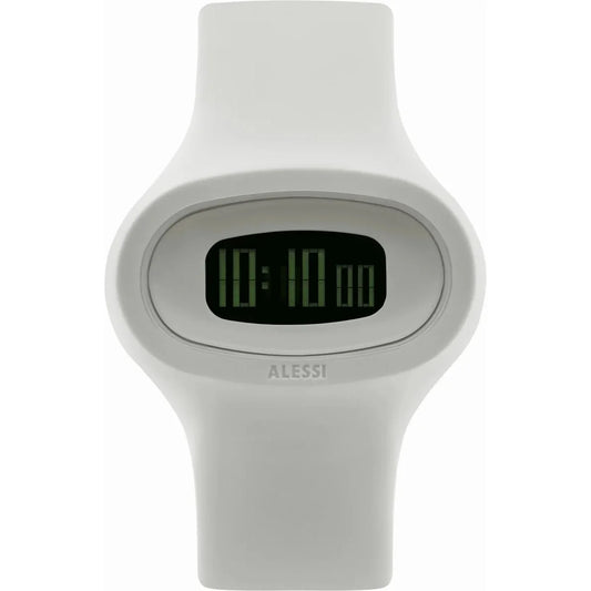 Alessi — Jak AL25003 | Orologio da polso in poliuretano bianco