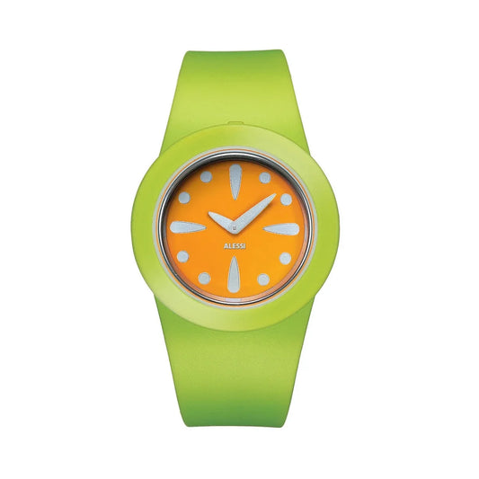 Alessi — Calumet AL1000 | Orologio da polso in poliuretano lime