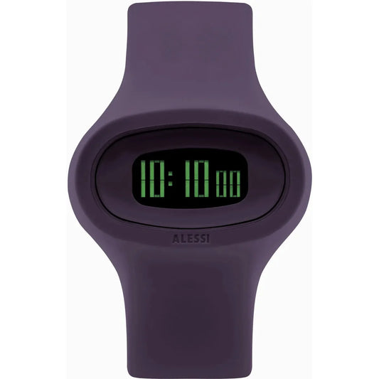 Alessi — Jak AL25004 | Orologio da polso in poliuretano viola