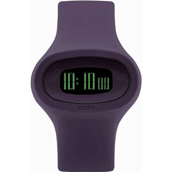 Alessi — Jak AL25004 | Orologio da polso in poliuretano viola — Alessi